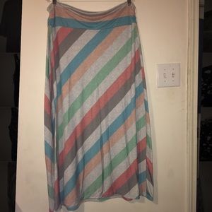 Multicolored long skirt.